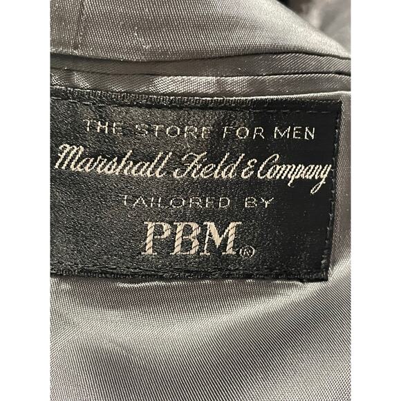 EUC - Vintage Harris Tweed Black-Blue Scottish Herringbone Wool Blazer - Picture 4 of 8